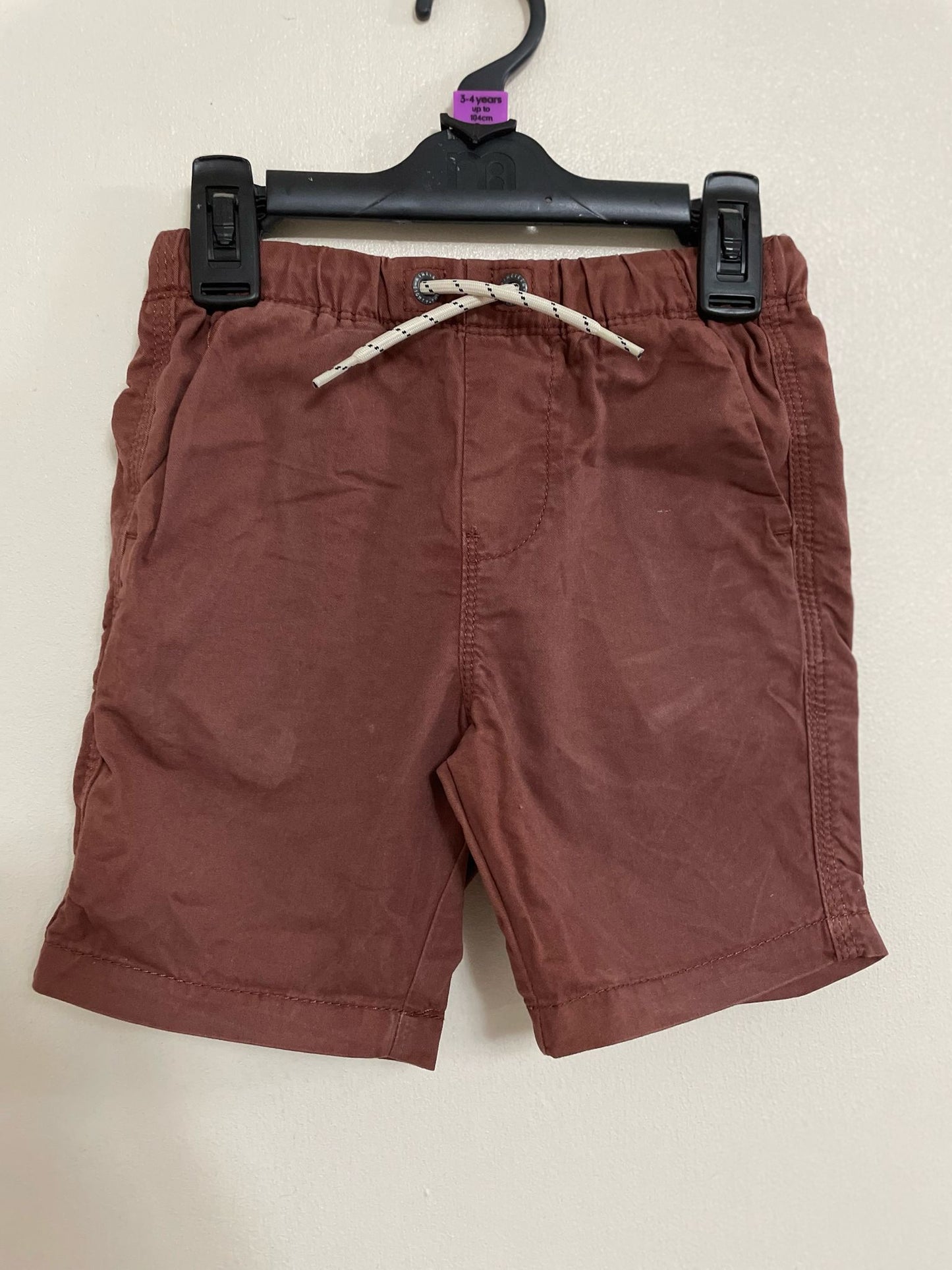 4y: Next Burgundy Chino Shorts