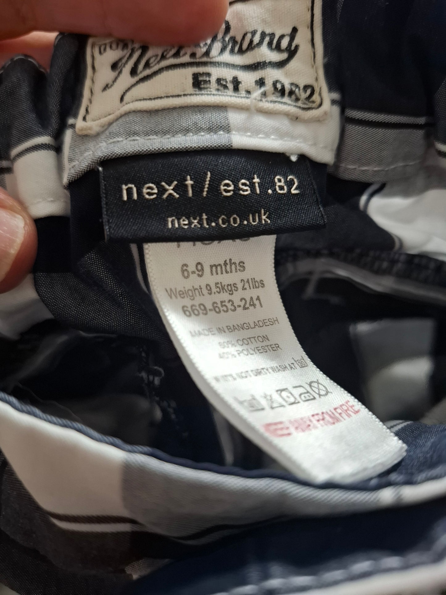 6-9m: Next Chequered Shorts