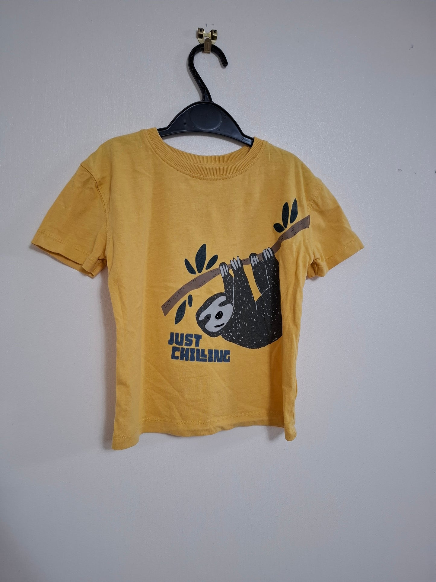 4y: John Lewis "Just Chilling" Sloth T-shirt