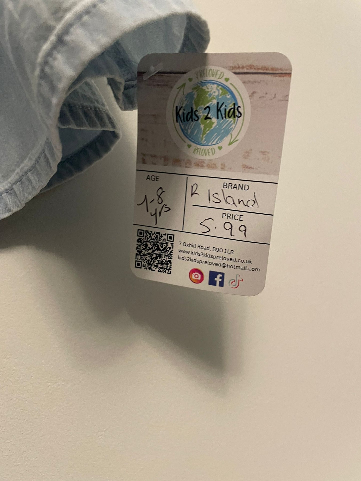 7-8y: River Island Soft Denim Tunic Top