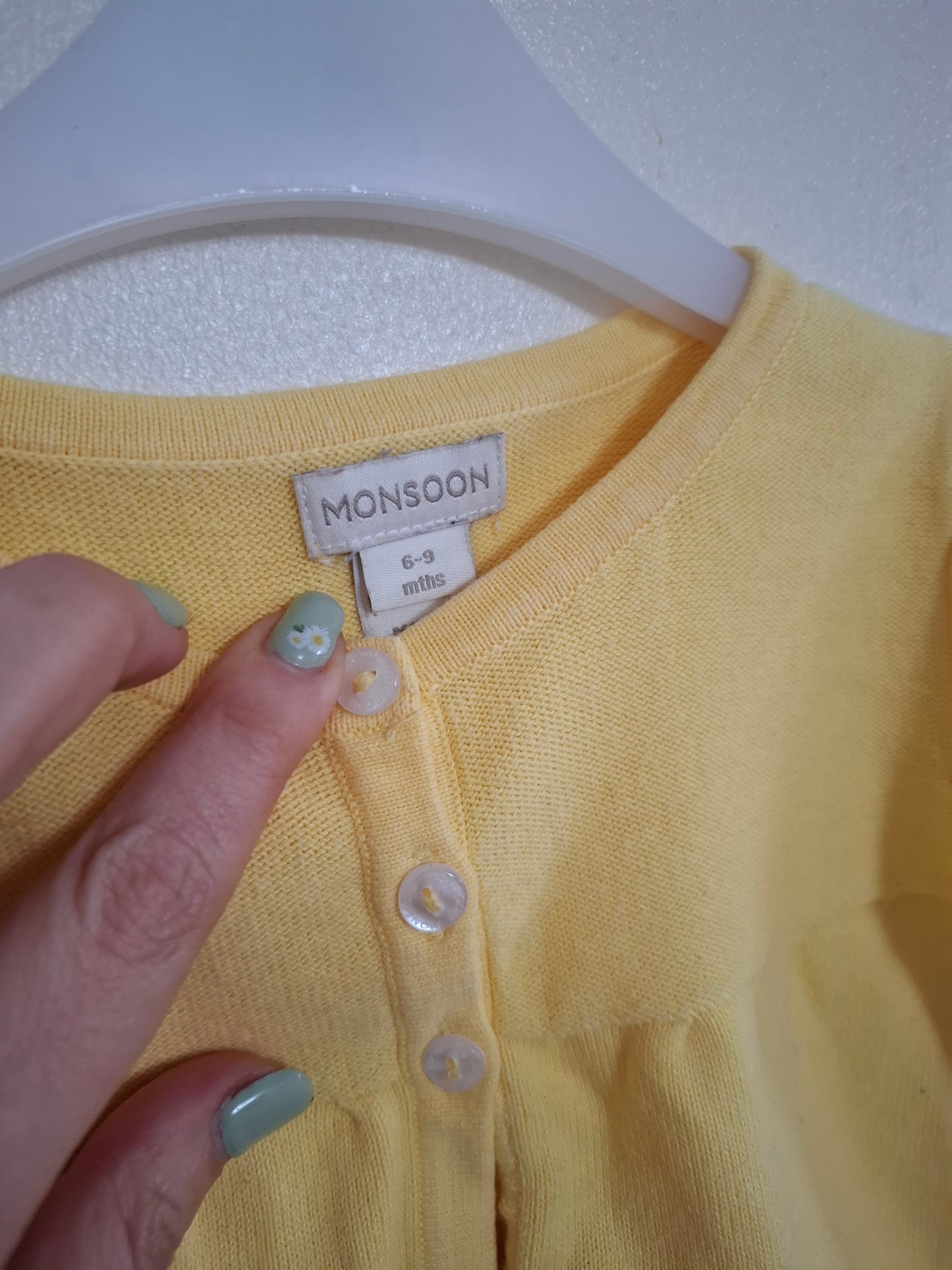 6-9m: Monsoon Beautiful Embroidered Cardigan