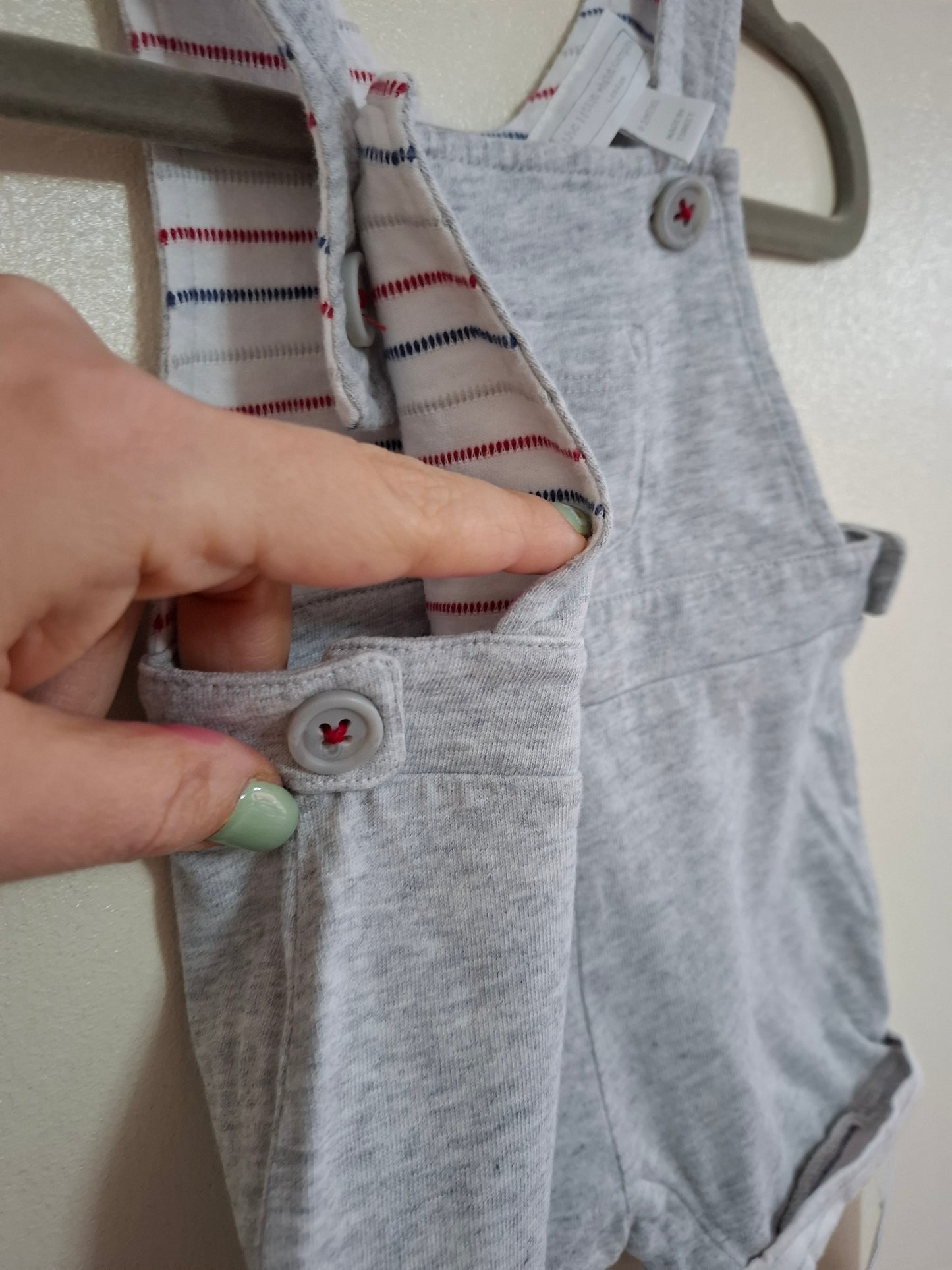 0-3m: Little White Company Dungarees