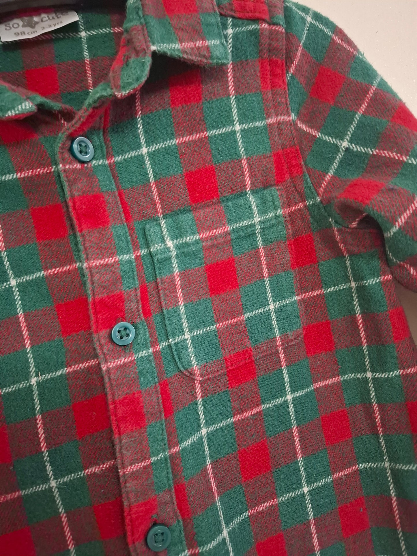 2-3y: Tartan Flannel Shirt