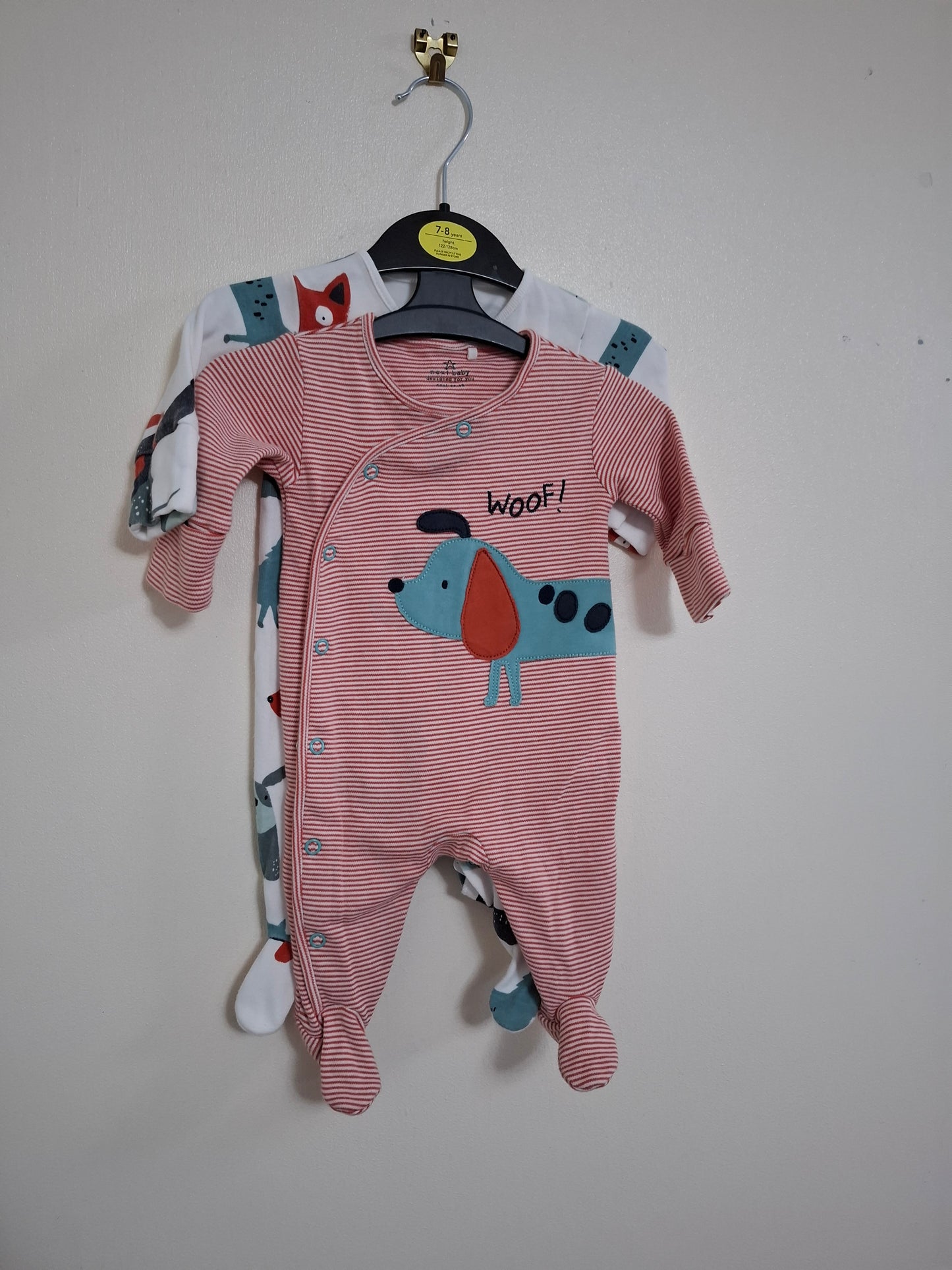 Up to 1m: Set of 2 Next dog sleepsuits