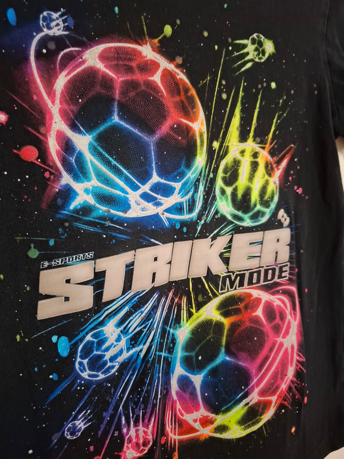 8-9y: Black "Striker Mode" T-shirt