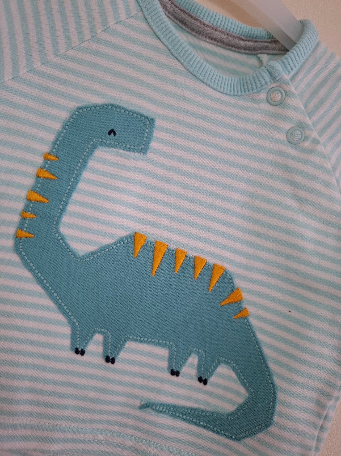 0-3m: Dino Applique T-shirt