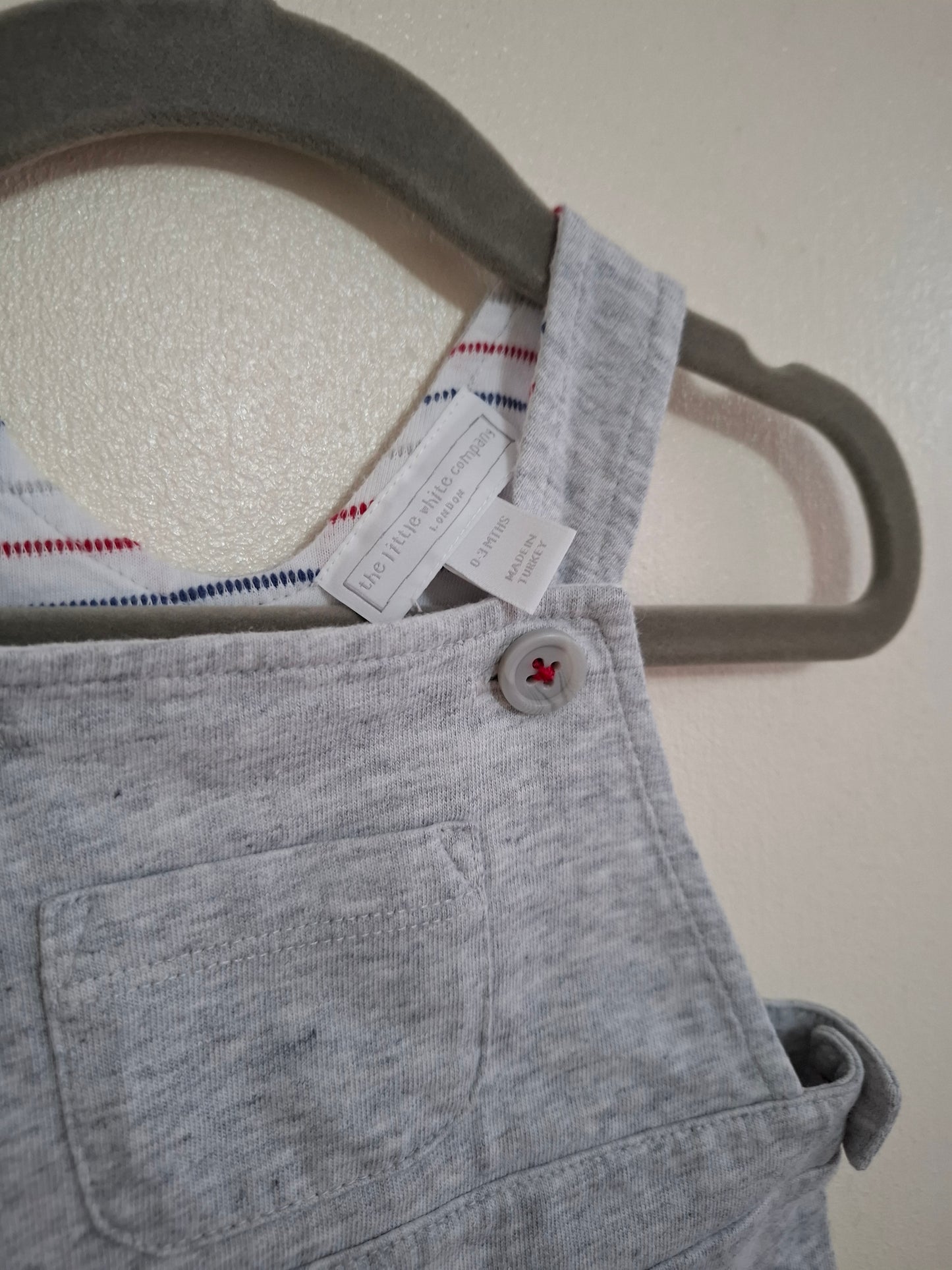0-3m: Little White Company Dungarees