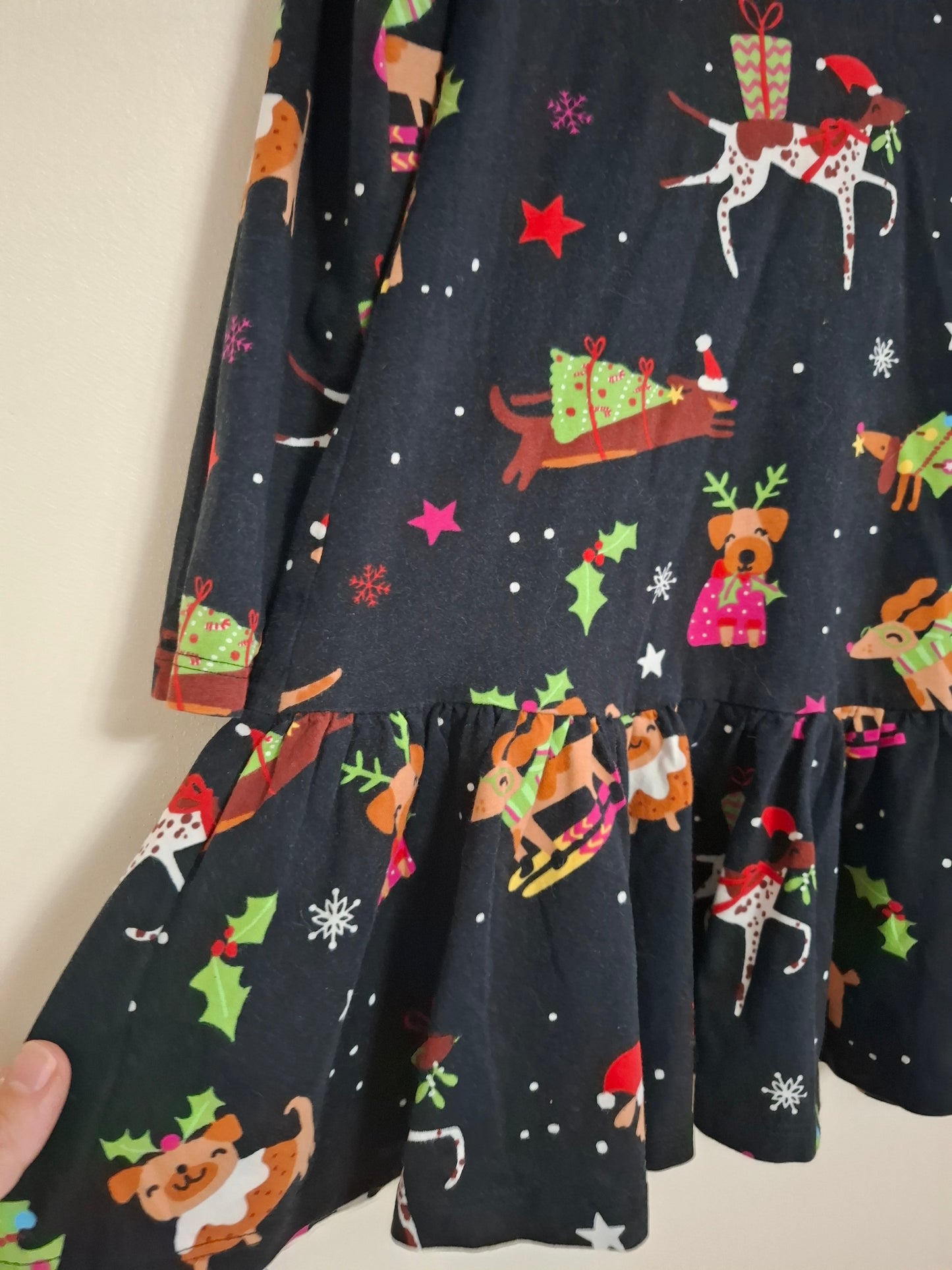 5y: Cotton Christmas Dress