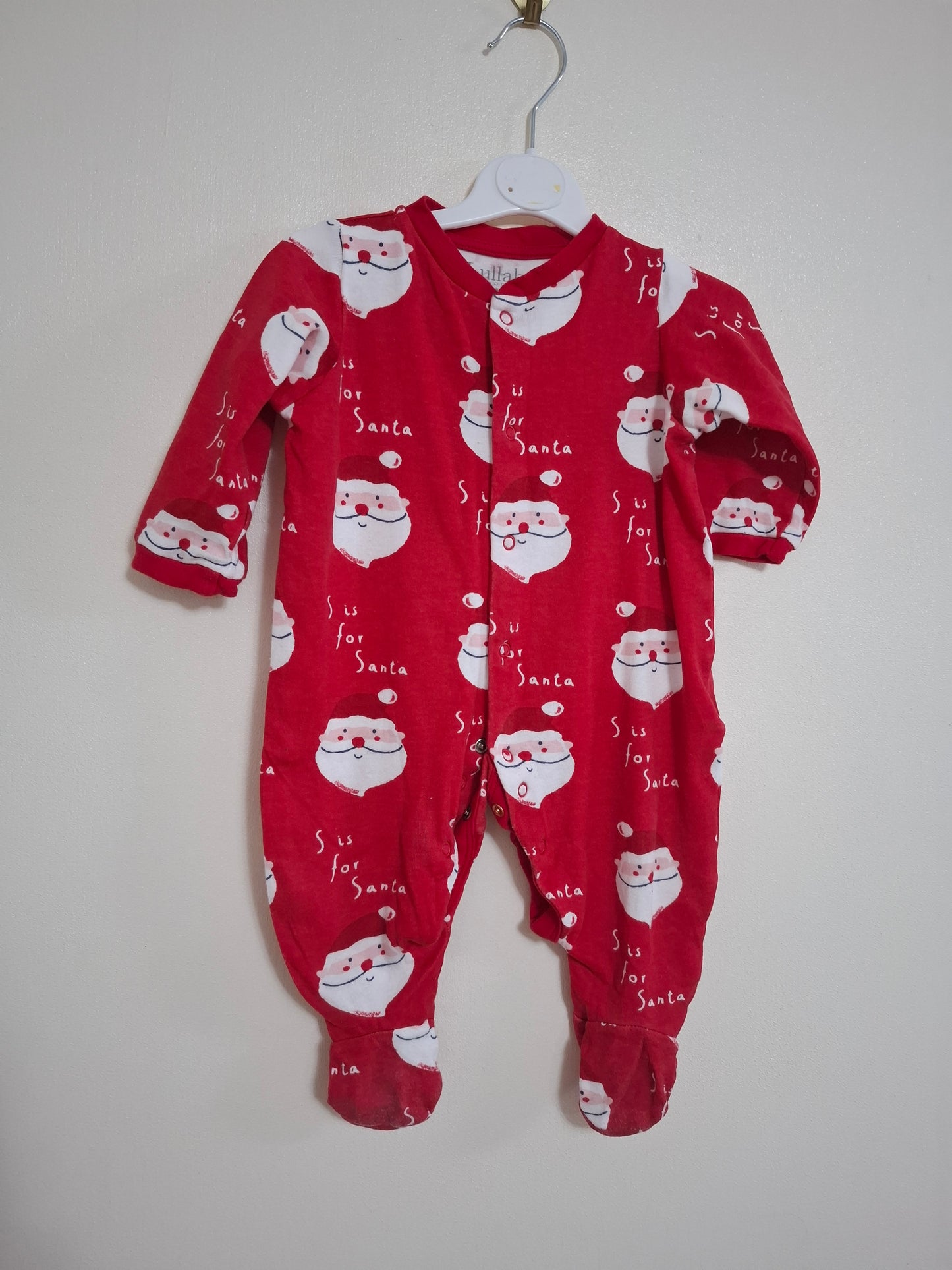 6-9m: Santa Sleepsuit