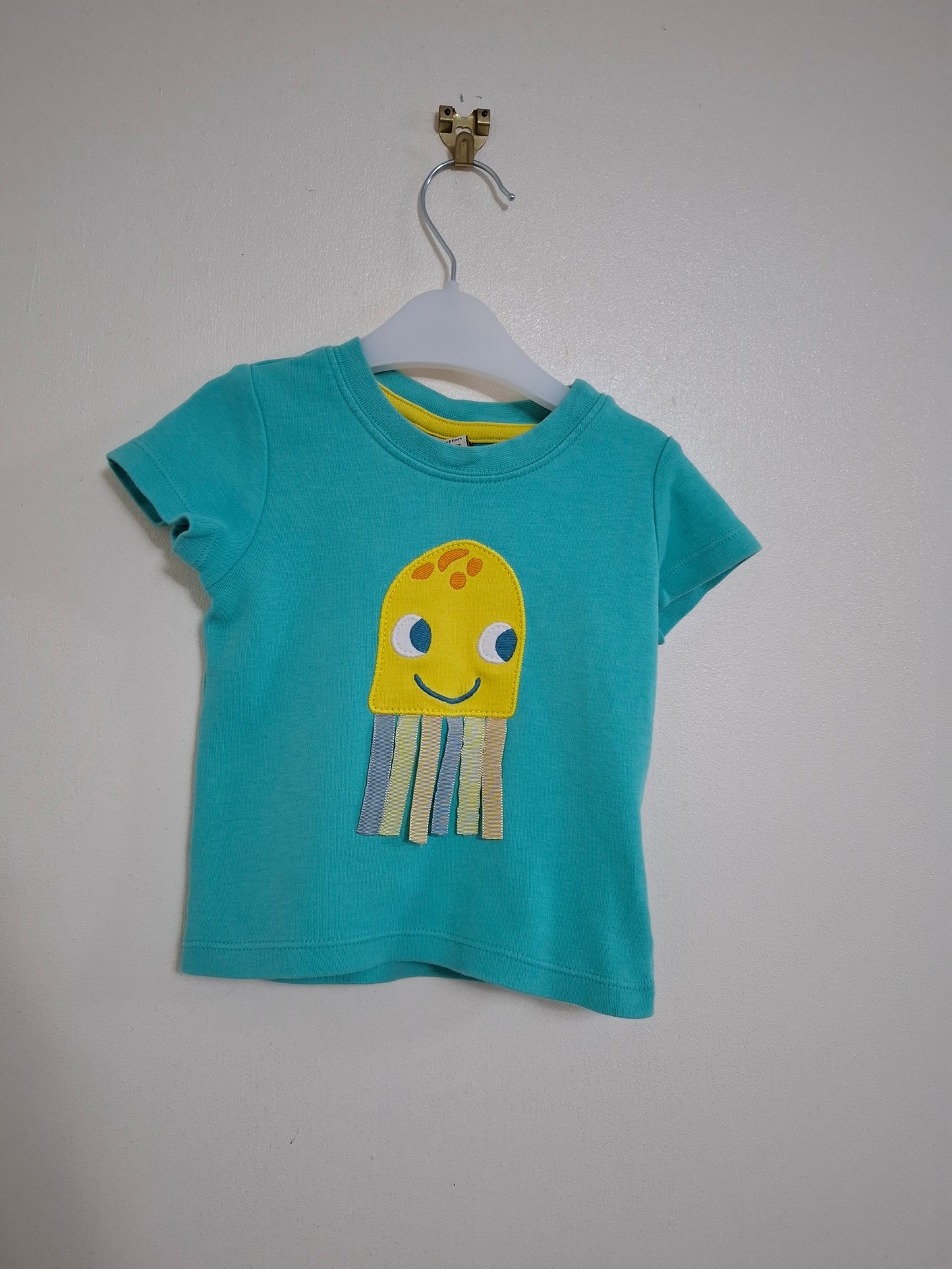 3-6m: Frugi Jellyfish Applique T-shirt