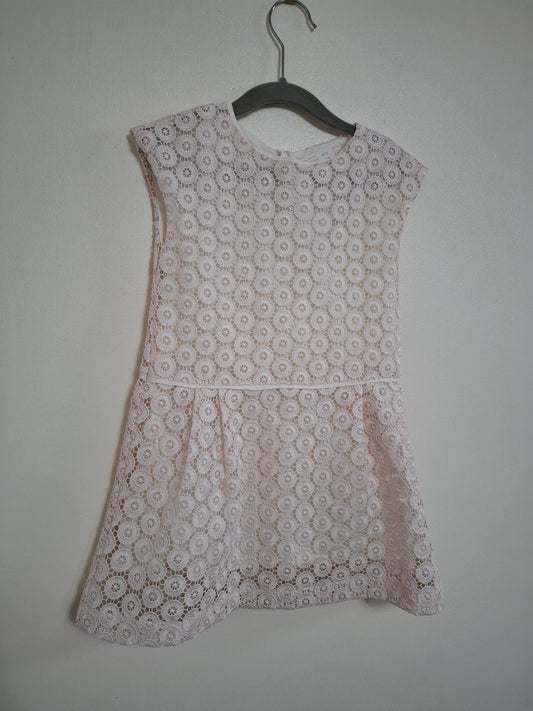 5-6 years: Zara Pale Pink Double Layer Lace Dress