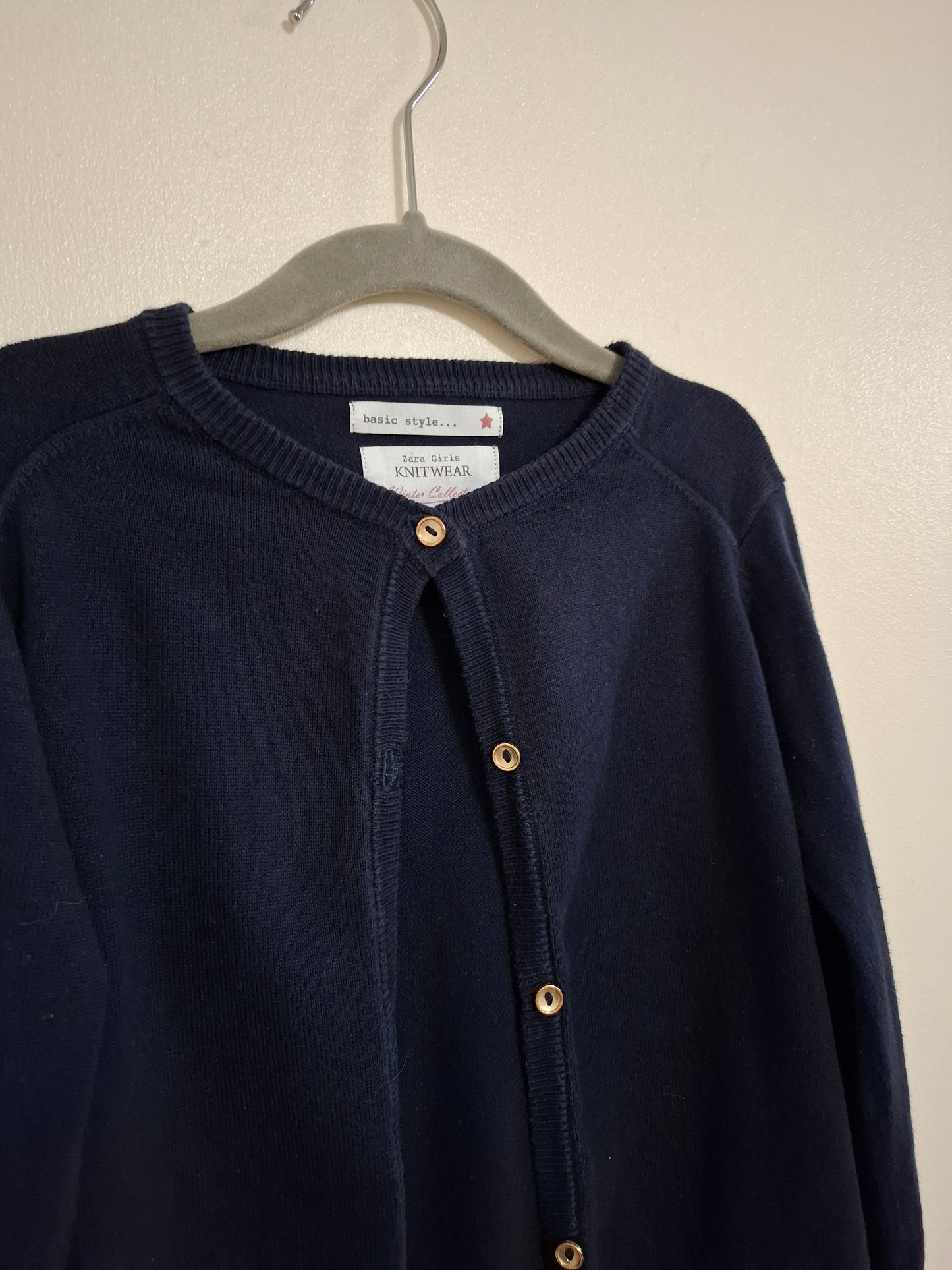 6 years: Zara Navy Cardigan