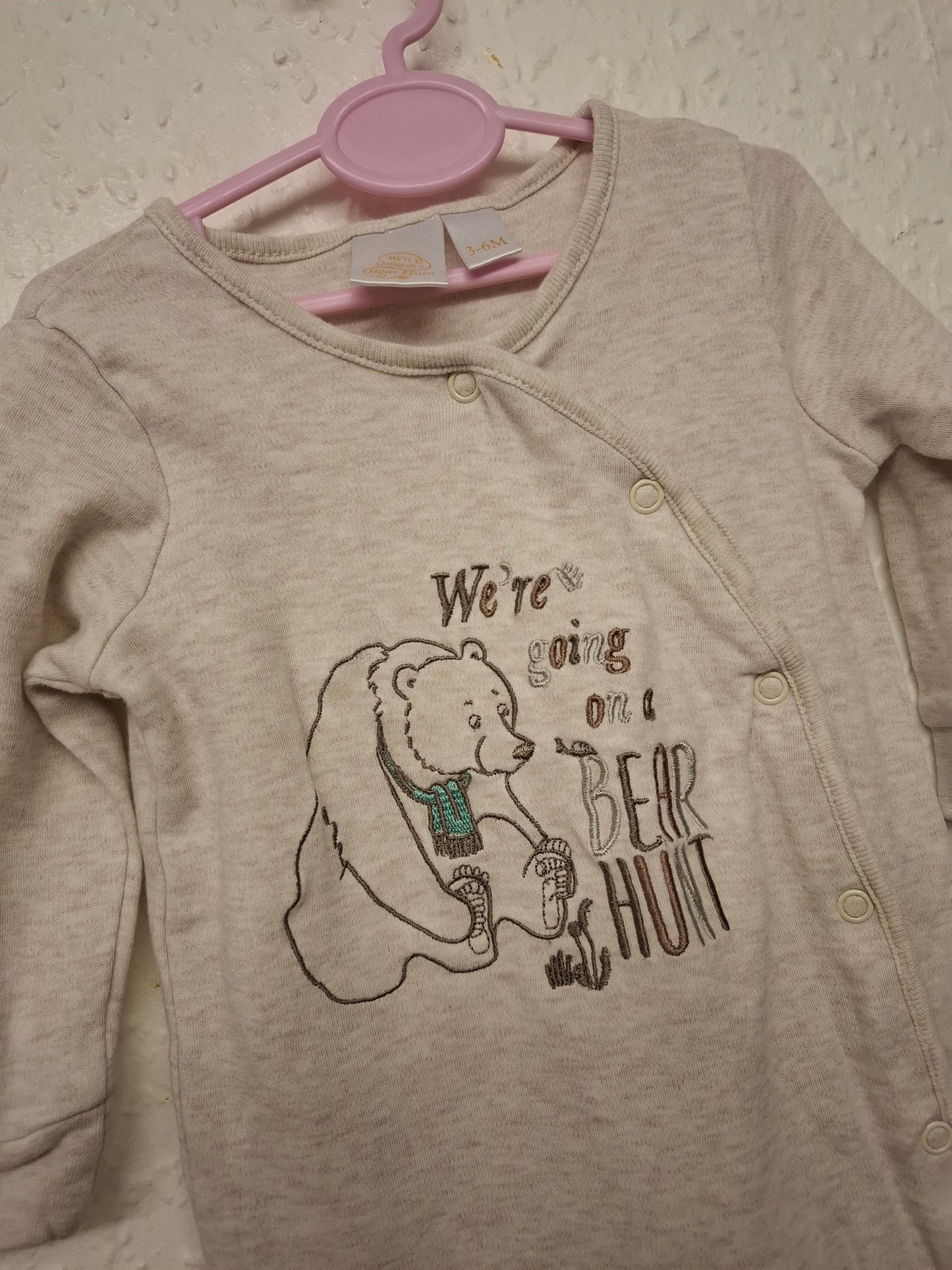 0-3 months: "We're Going On a Bear Hunt" Sleepsuit