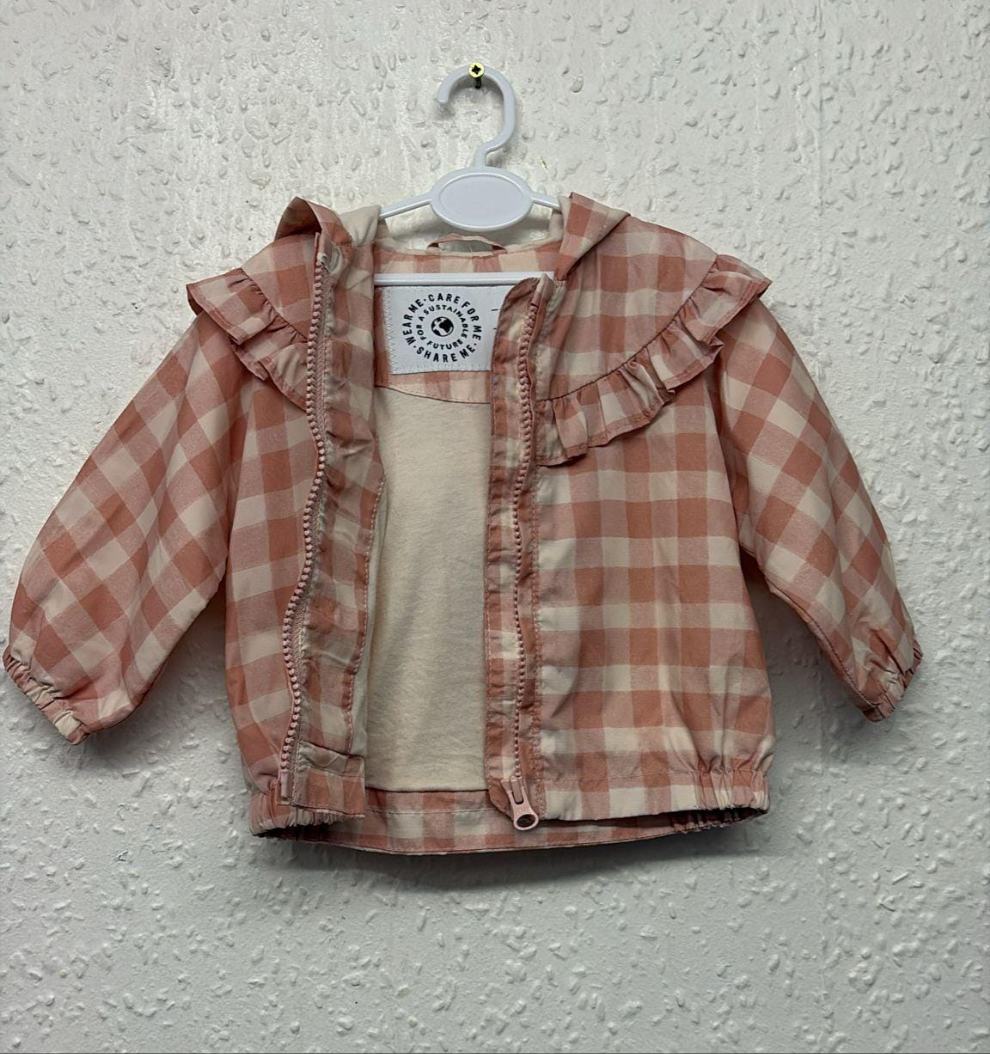 3-6 months: Chequered Waterproof Jacket
