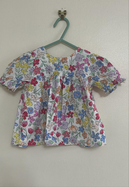 9-12m: Cotton Floral Tunic