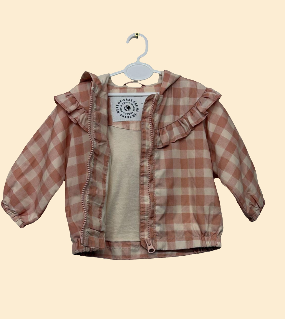3-6 months: Chequered Waterproof Jacket
