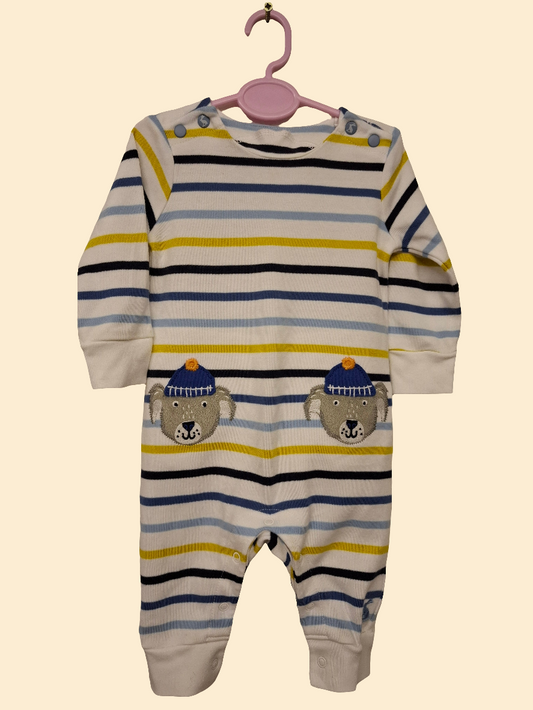 0-3 months: Joules As New Footless Sleepsuit