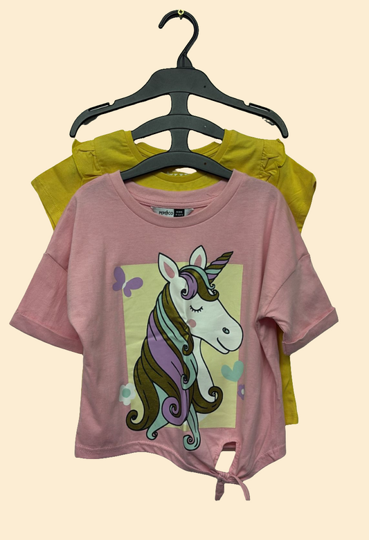 4-5 years: Set of 2 Unicorn T-shirts
