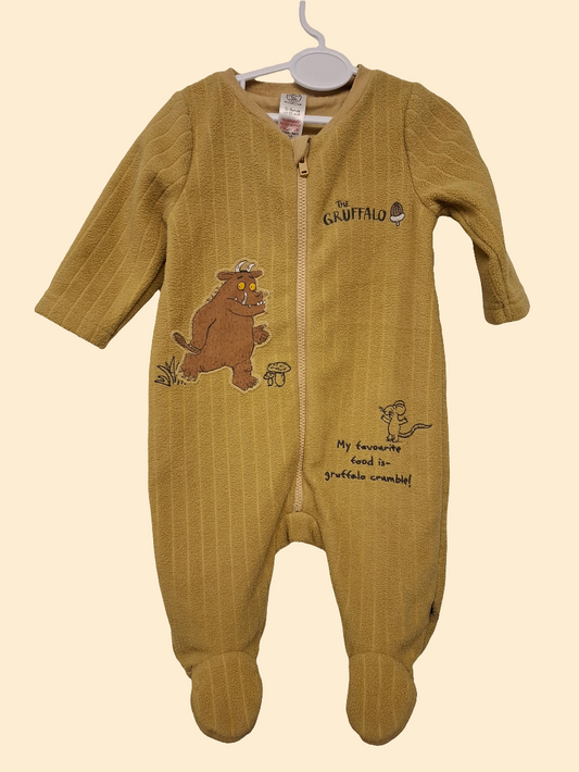 0-3 months: Gruffalo Fleecy Sleepsuit