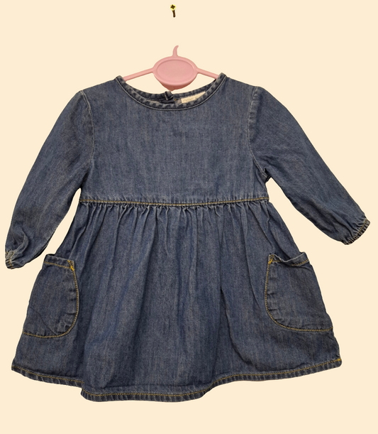 0-3 months: Next Soft Denim Dress