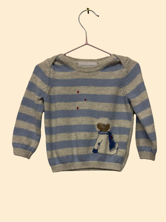0-3 months: Little White Company Knitted Jumper