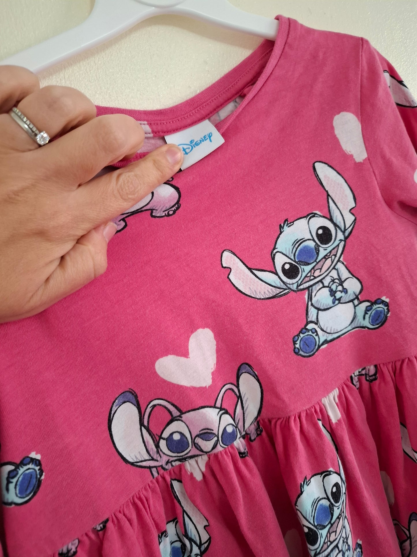 5-6y: Disney Long Sleeved Stitch Dress