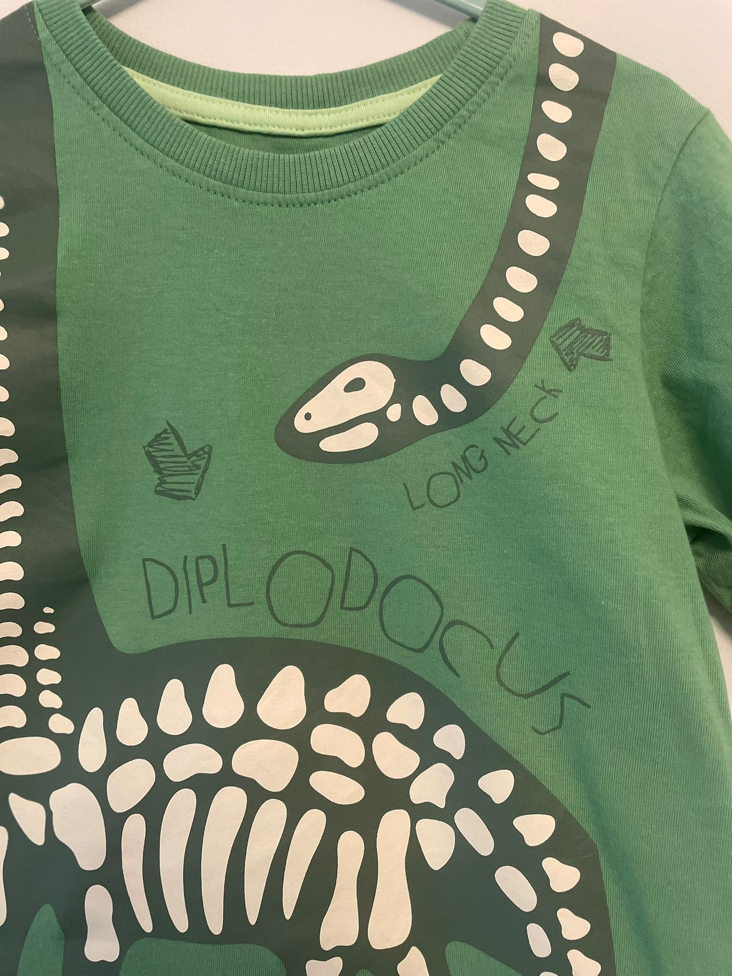 5-6y: Dino Skeleton T-shirt