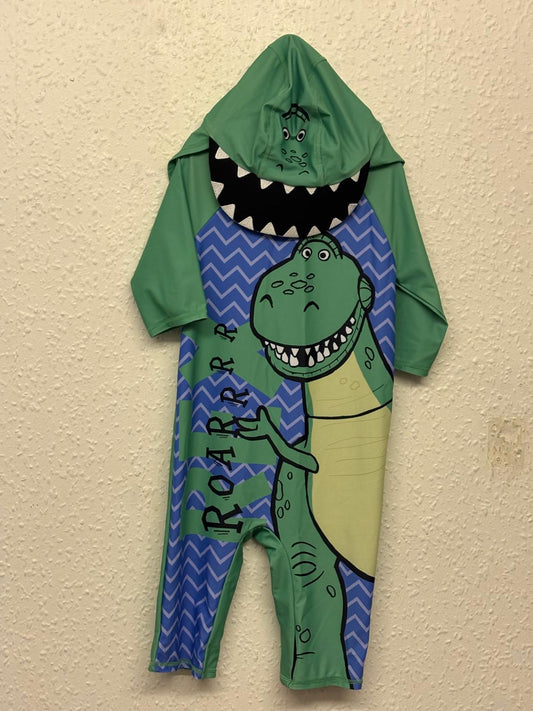 5-6y: Rex from Toy Story All-in-one Swimsuit with Matching Swimhat