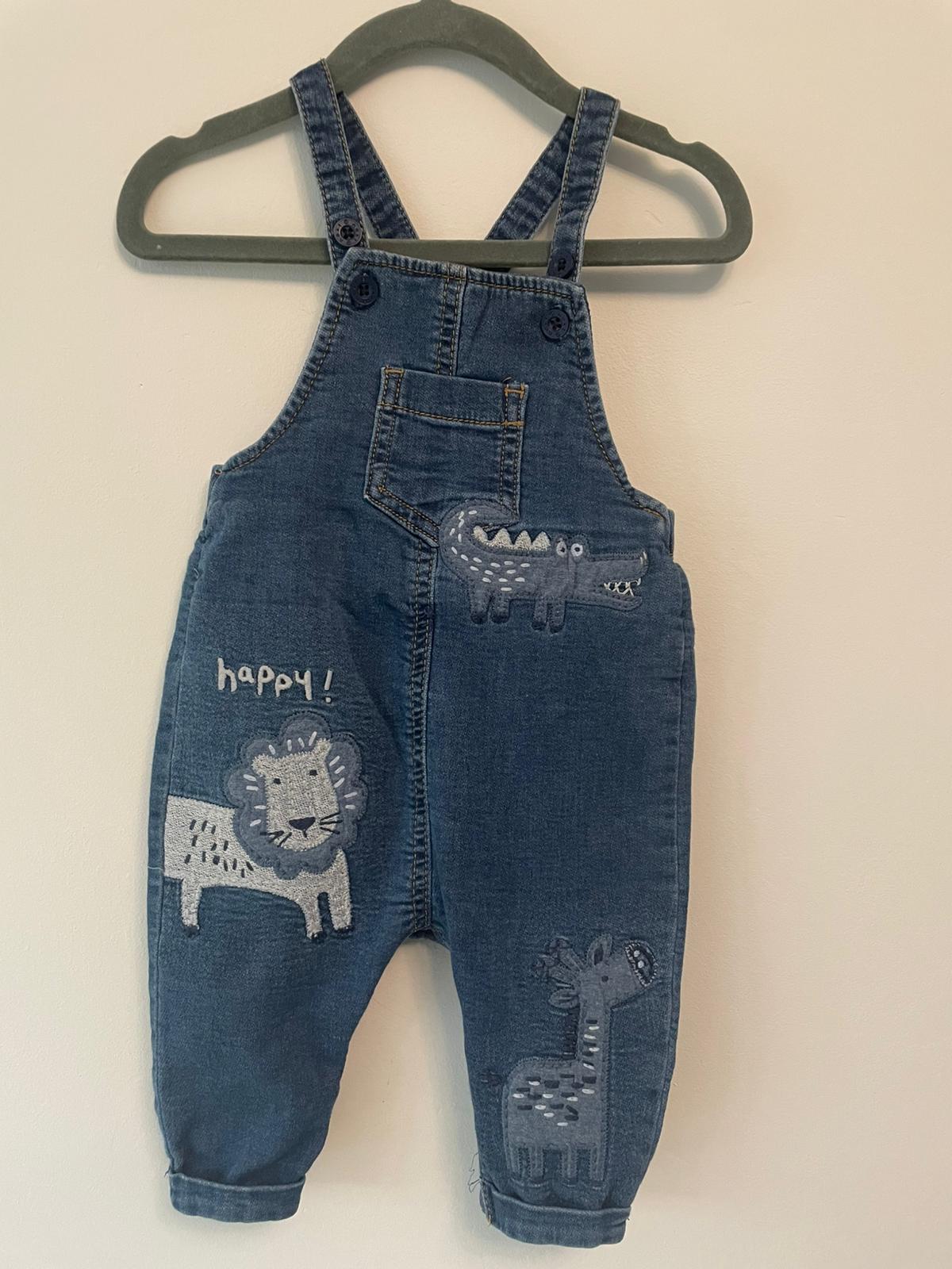 3-6m: Next Soft Dungeree Set