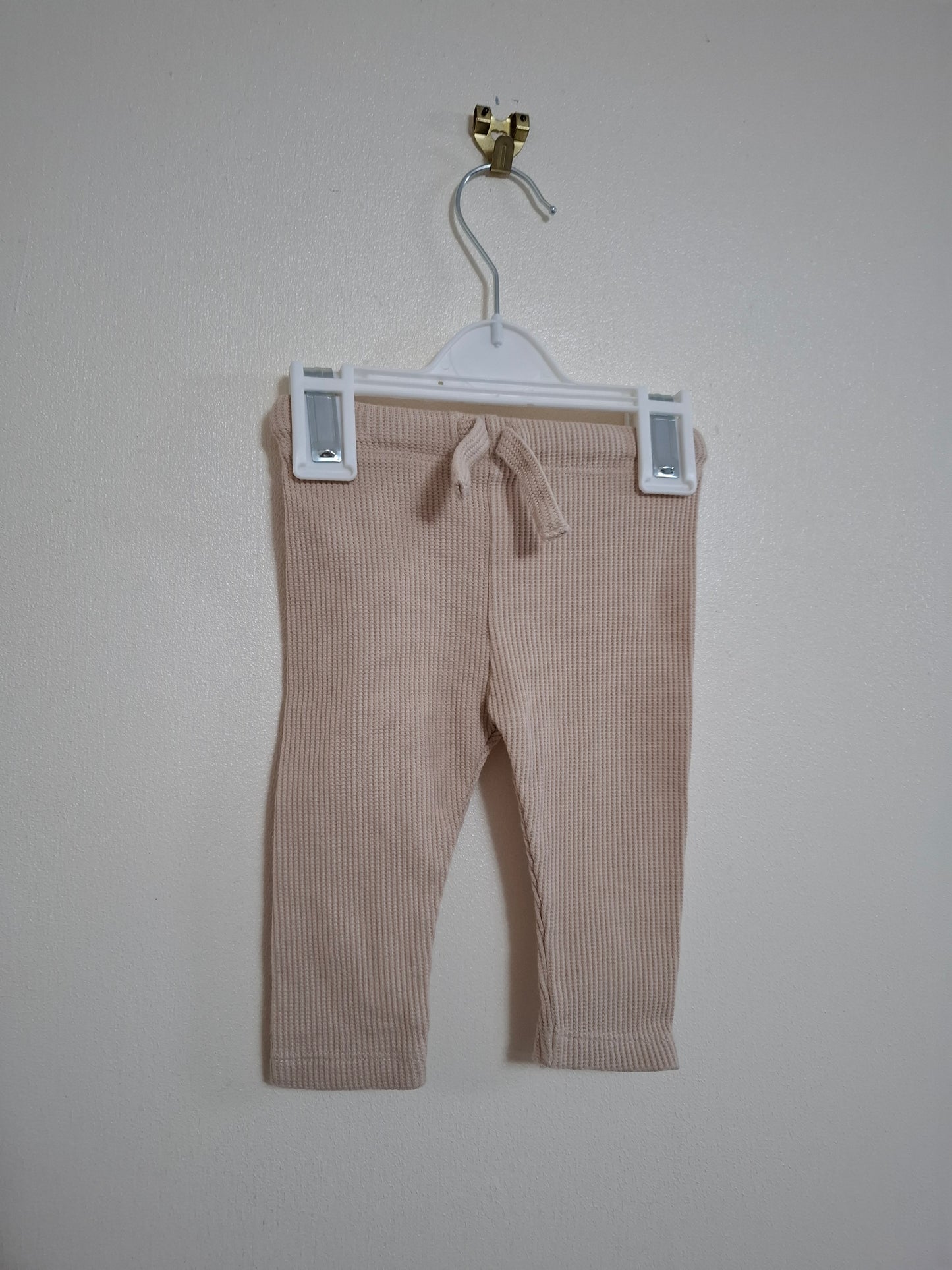 0-3m: Cream Waffle Cotton Matching Set