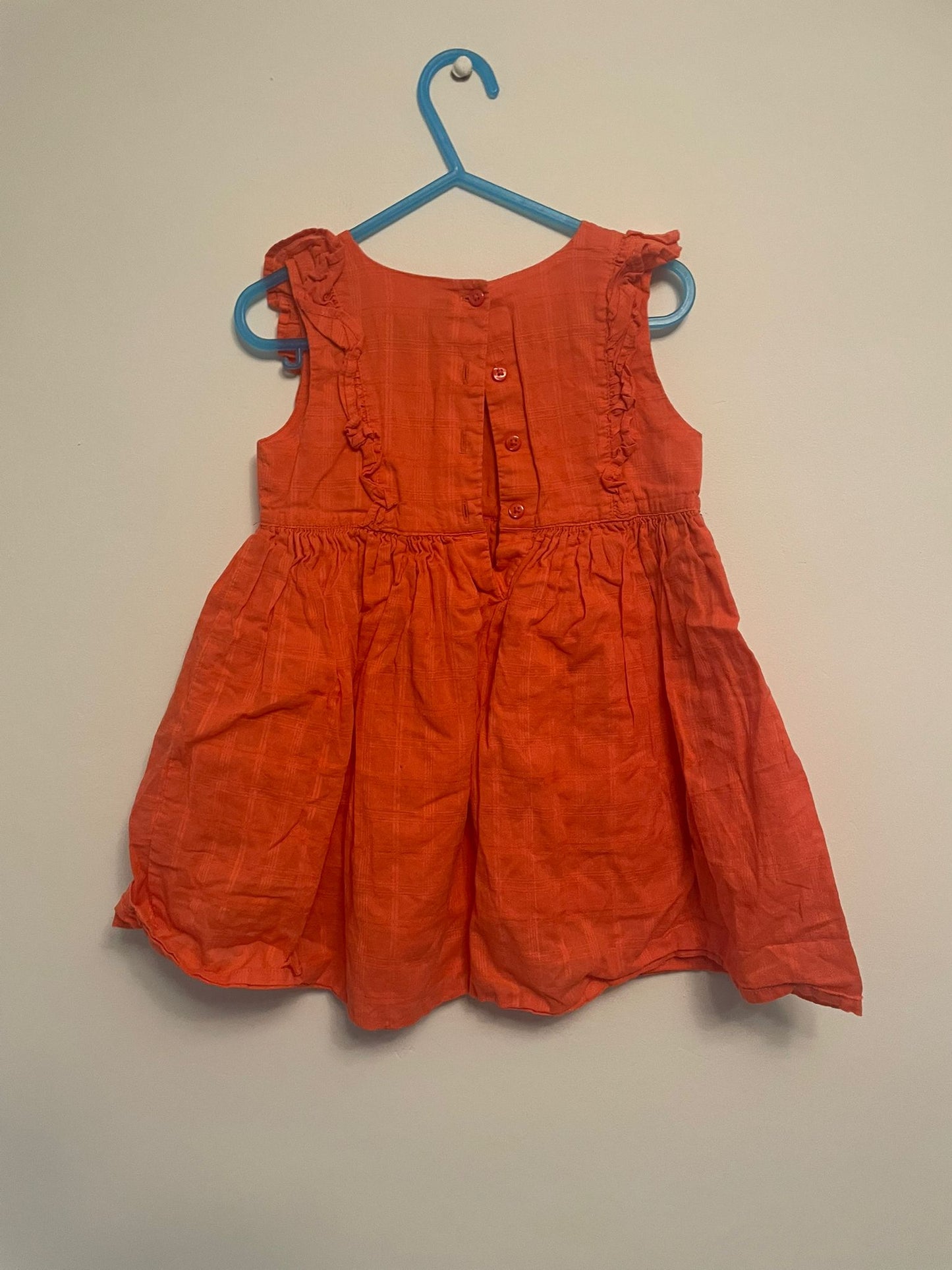 2-3y: Burnt Orange Cotton Dress