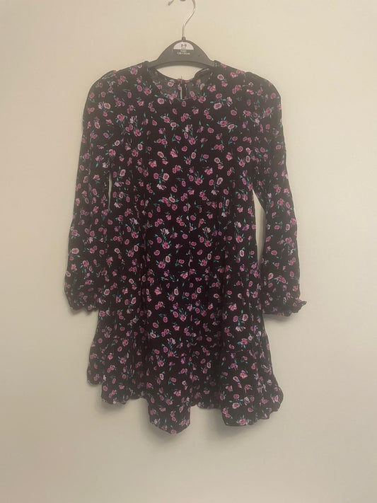 7-8y: Floaty Viscose Long Sleeved Dress