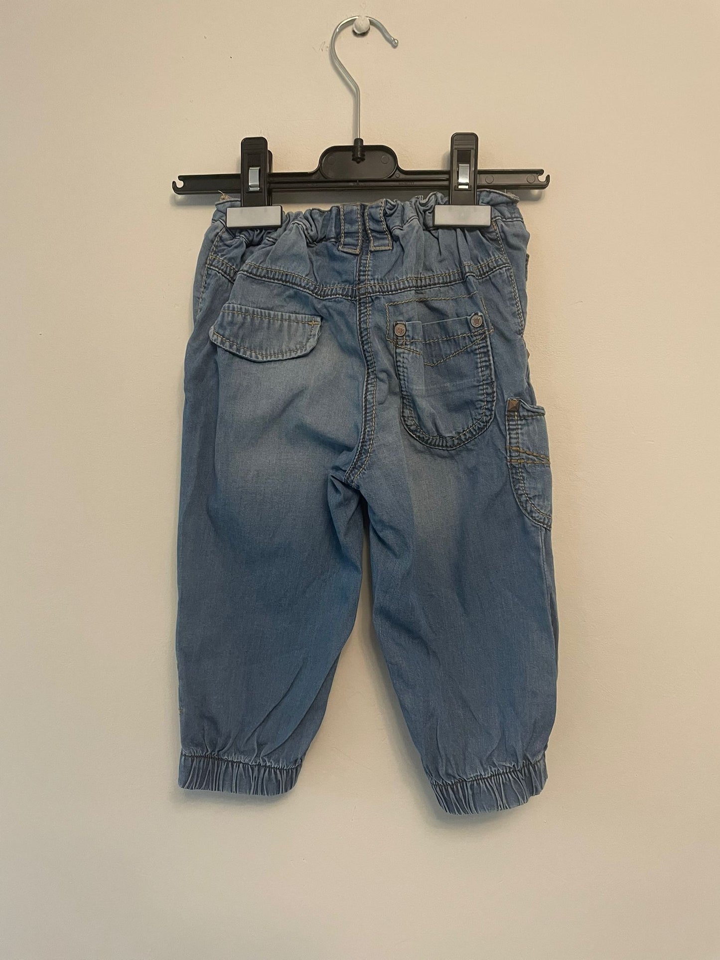 2-3y: Embroidered Soft Denim Jeans