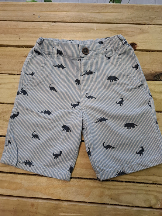 2-3y: Dino Pinstripe Shorts