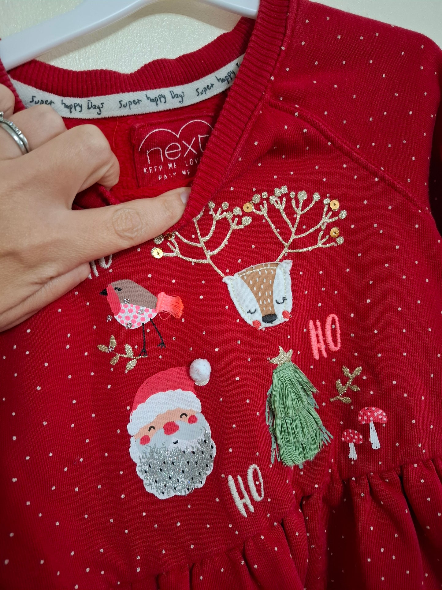 3-4y: Next Embroidered Christmas Jumper