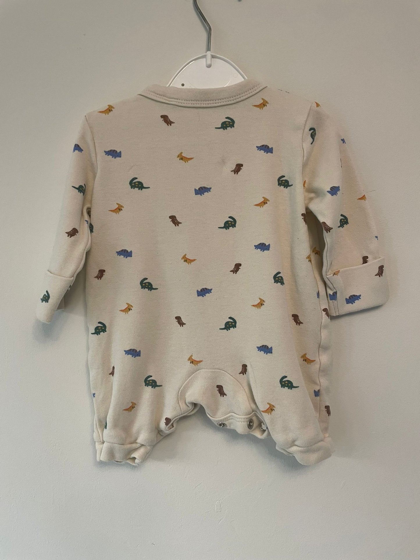 0-3m: Footless Dino Sleepsuit