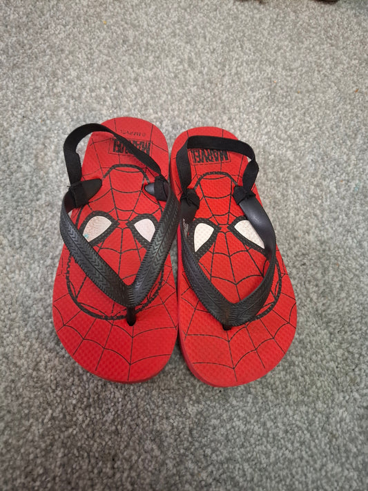 Size 13: Spiderman Flipflops