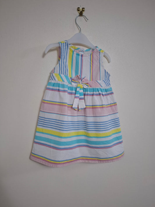 9-12m: Lightweight Cotton Rainbow Dress