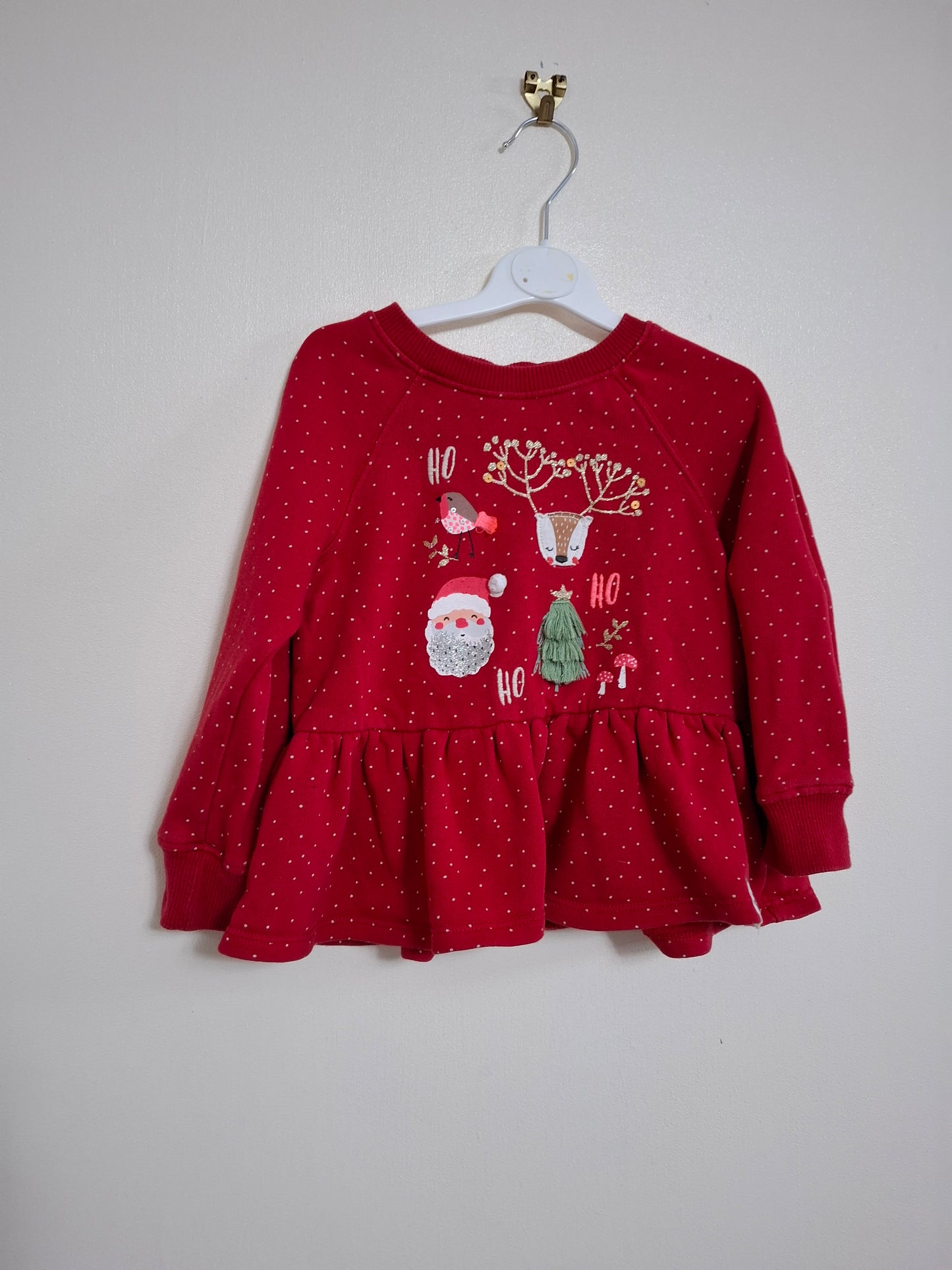 3-4y: Next Embroidered Christmas Jumper