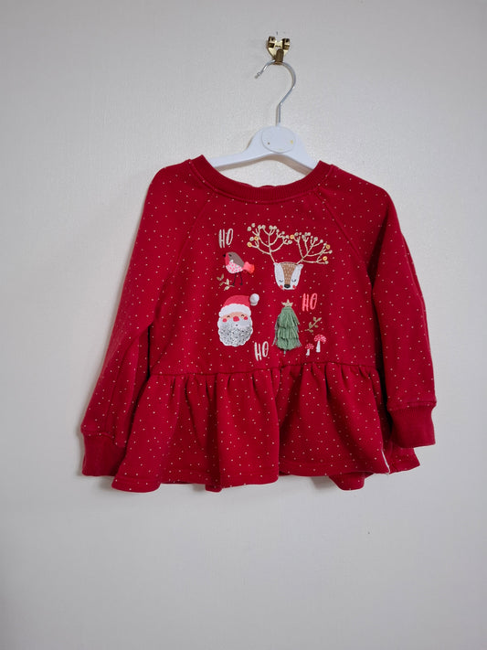 3-4y: Next Embroidered Christmas Jumper