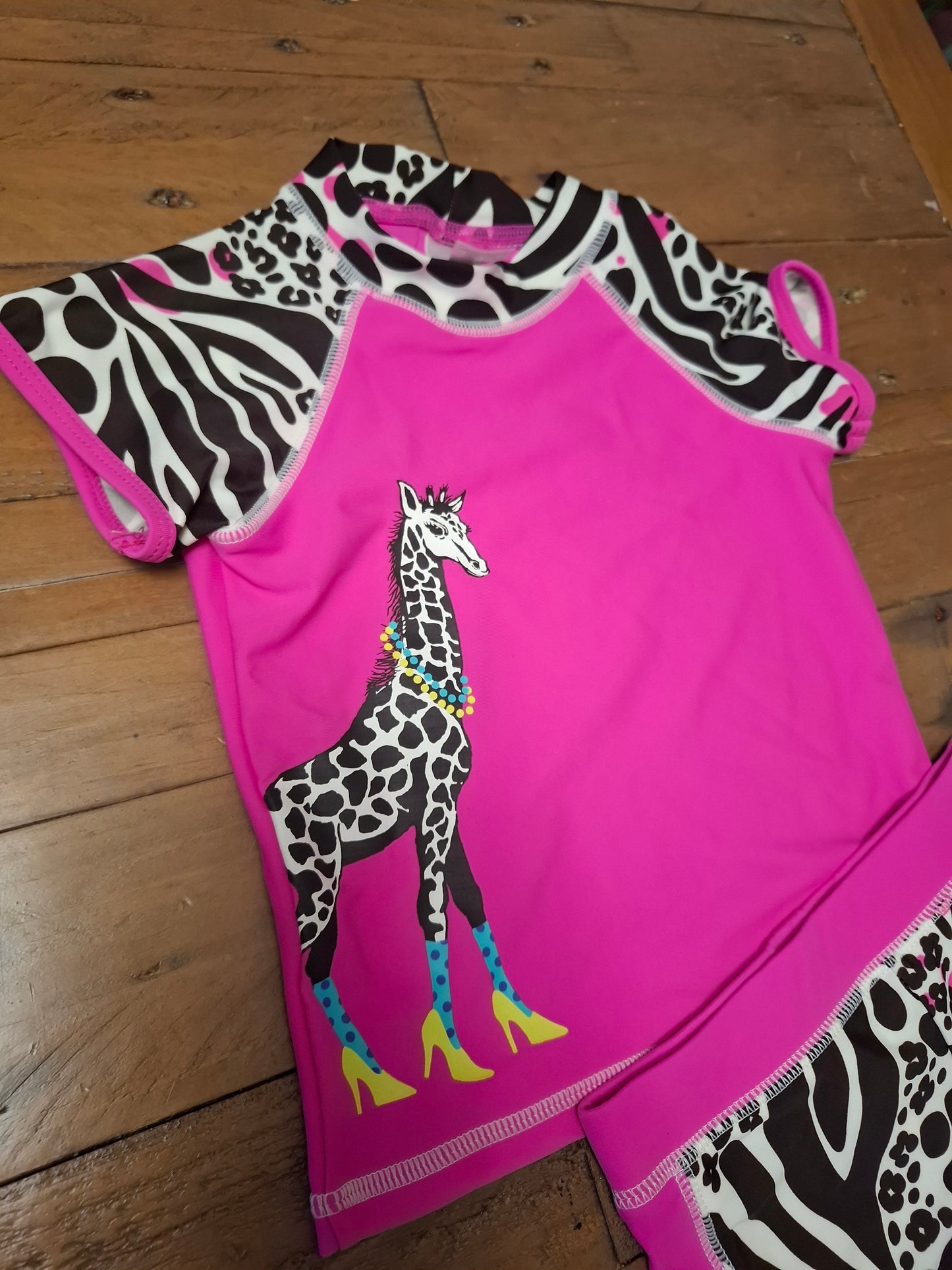 4t: Bright & Colourful Zebra Tankini