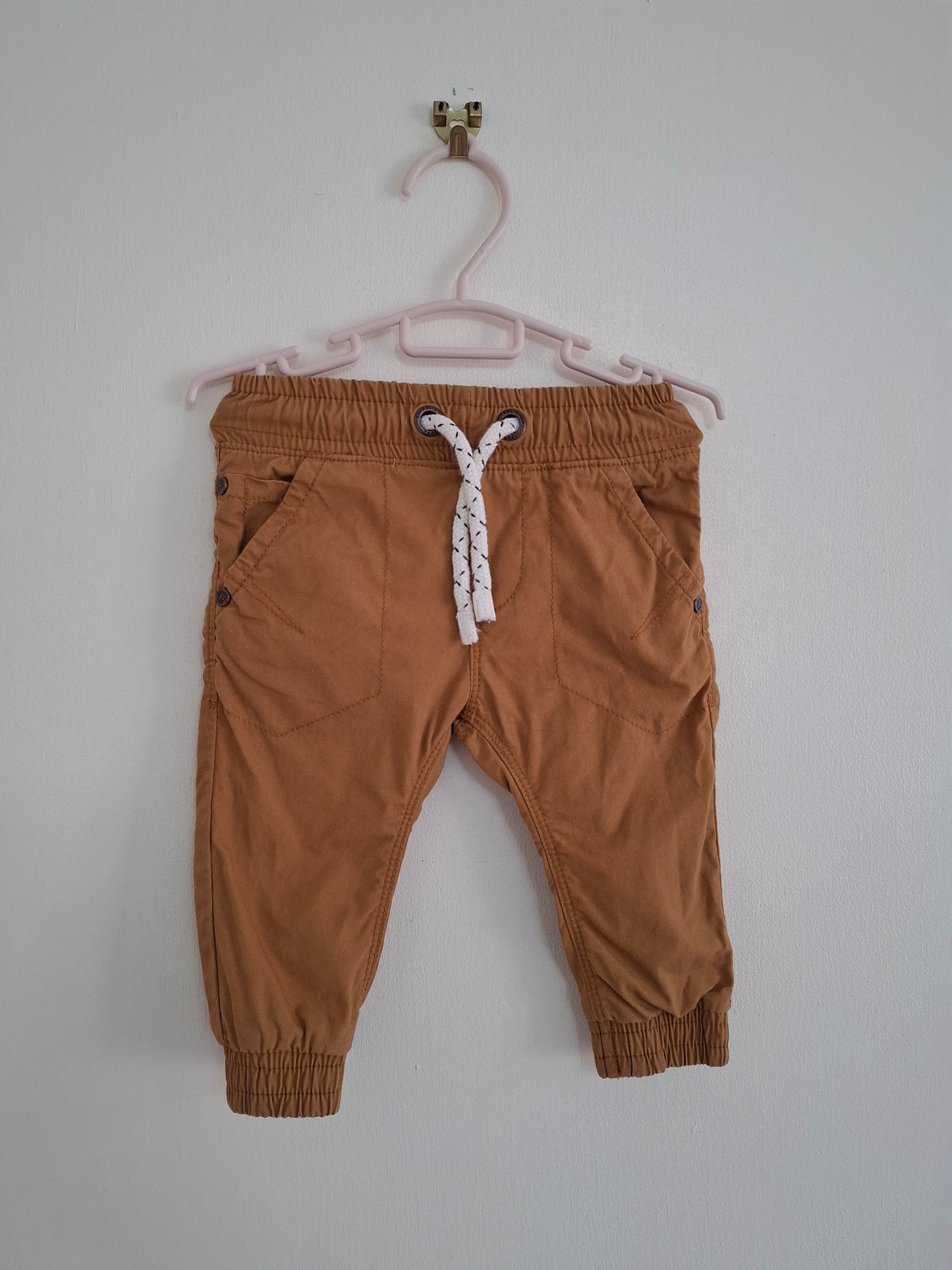 6-9m: Next Tan Pull-on Trousers