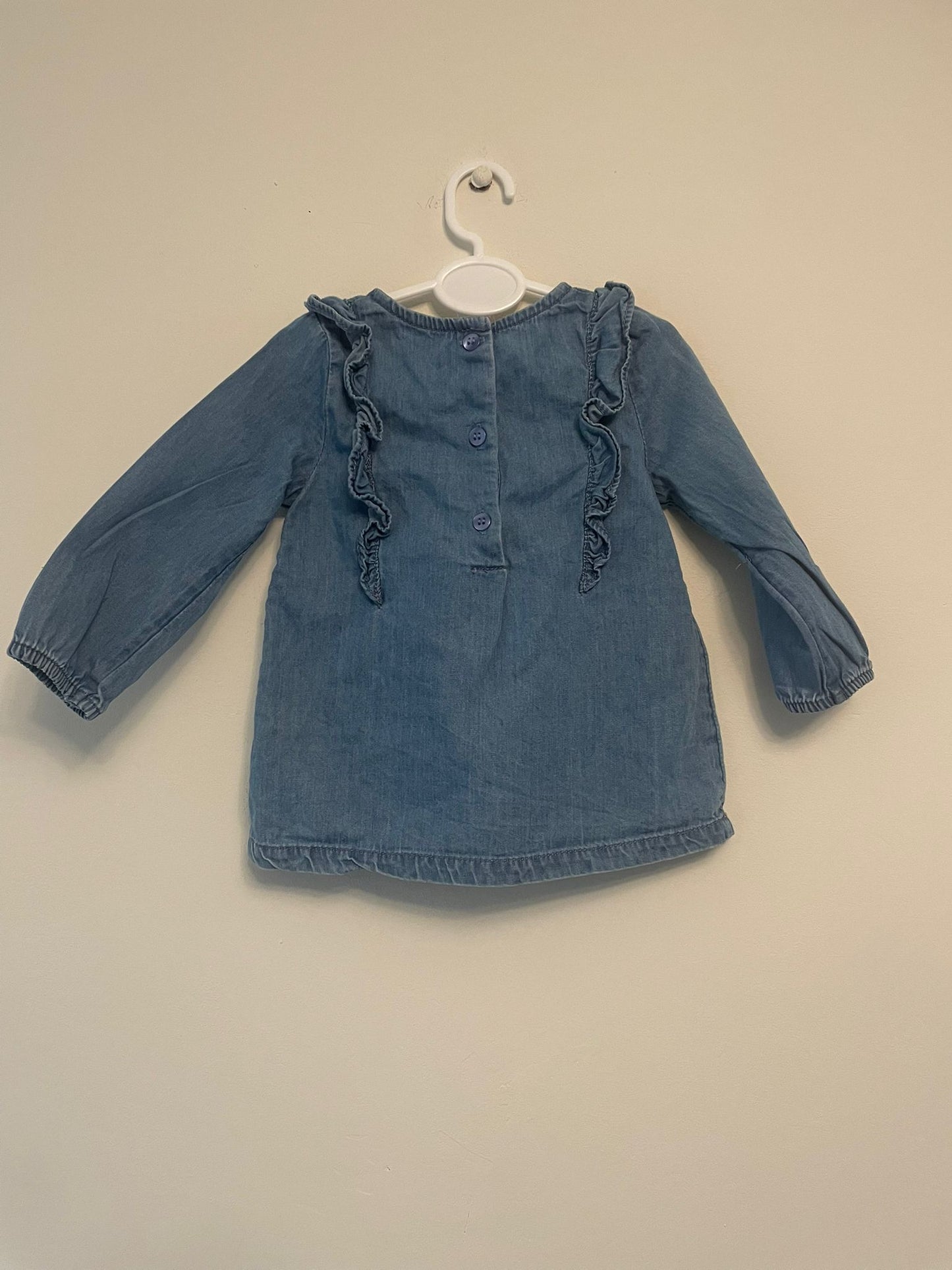 6-9m: Soft Denim Tunic