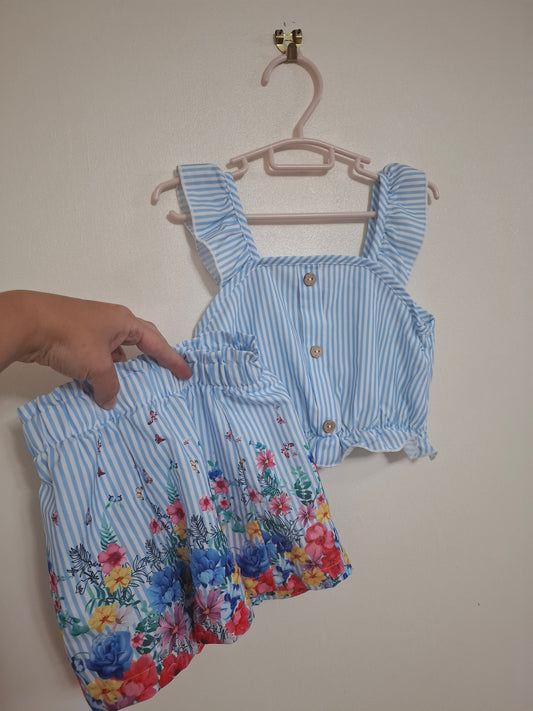4y: Skirt and Crop Top Set