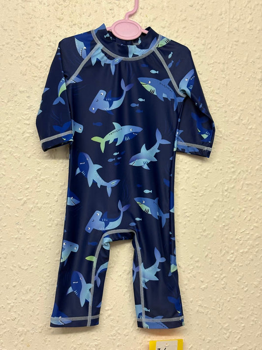 3-6m: BNWT Shark All-in-One Swimsuit