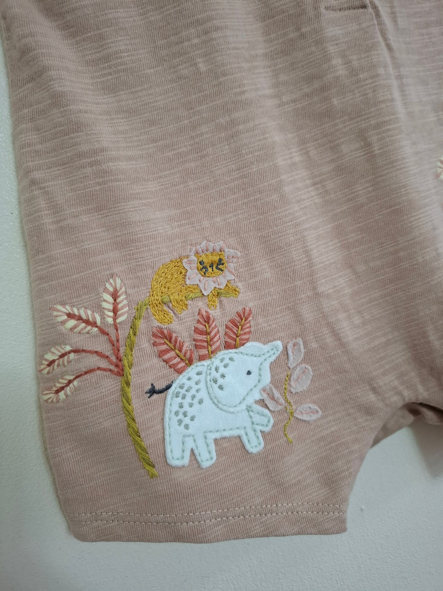0-3m: Beautiful Next Jungle Embroidered Romper