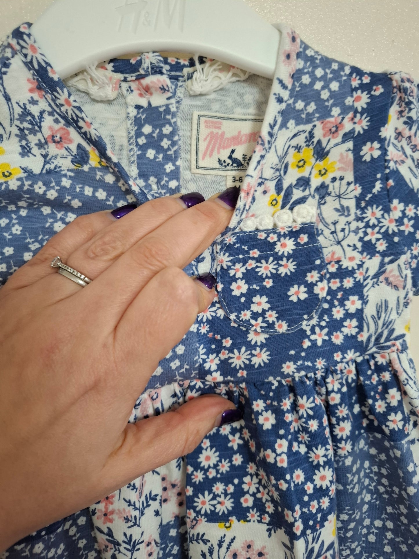 3-6m: Cotton Mantaray Dress