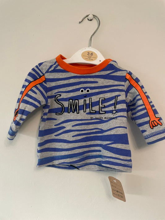 Up to 1m: "Smile" Long Sleeved Top
