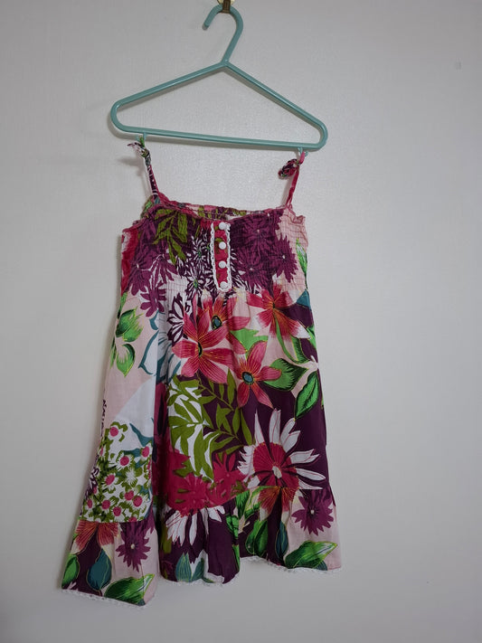 5-6y: Colourful Floral Summer Dress