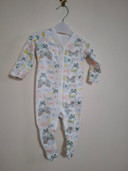 Newborn: Butterfly Sleepsuit